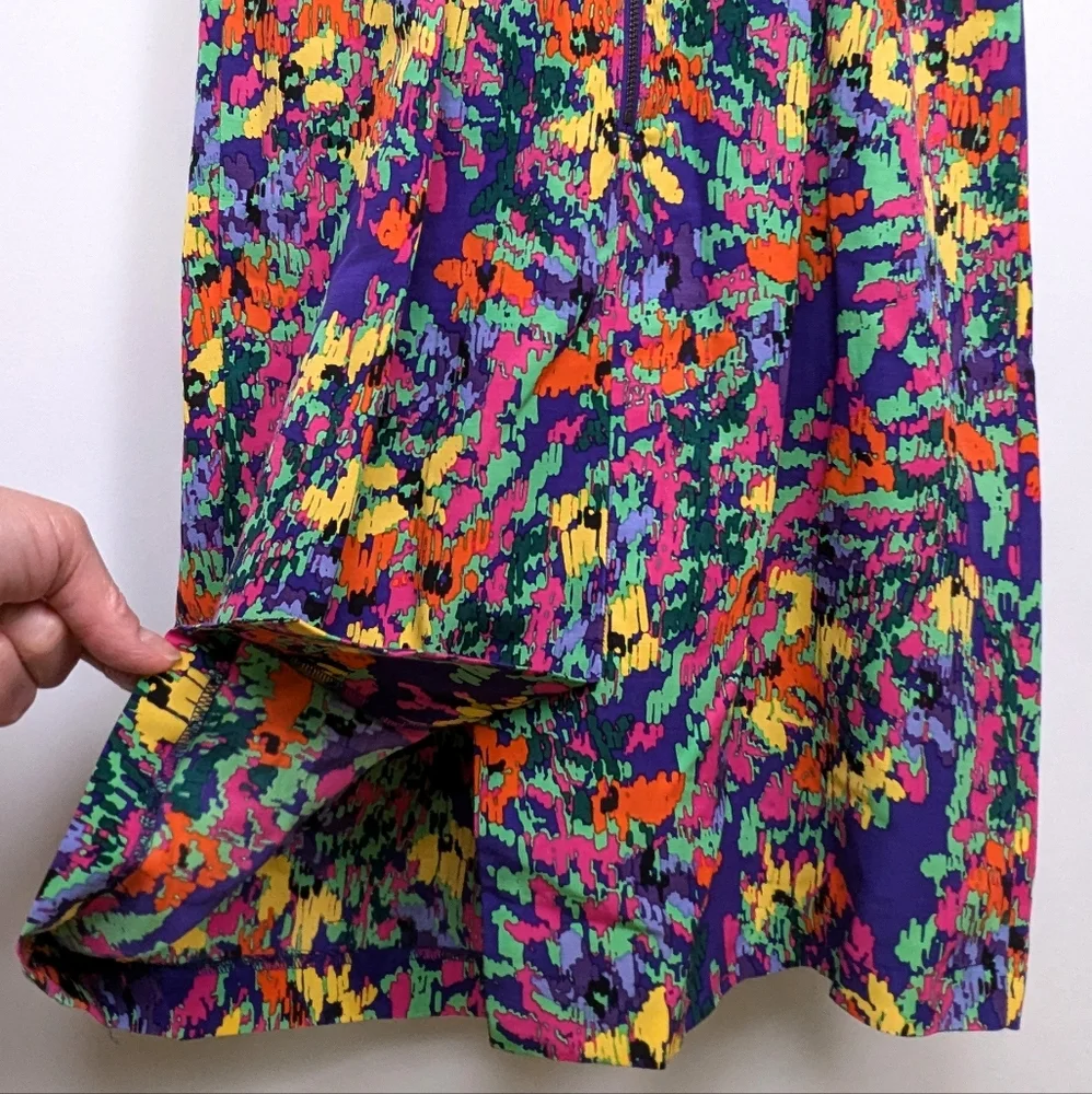 Shoshanna Mini Dress Silk Blend Abstract Floral Print Multicolor Sheath Dress 10 - Picture 9 of 13